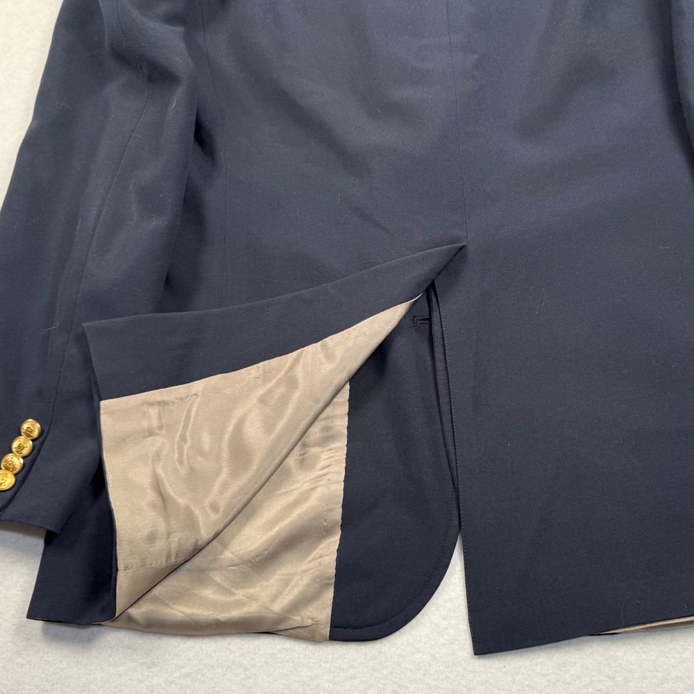 Polo University Club Ralph Lauren Blazer Mens Navy Blue Gold Button USA See Note - Picture 15 of 15